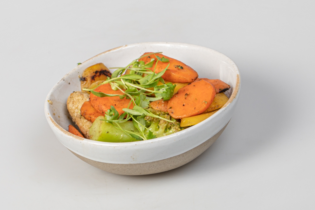 Wok-Smoked vegetables.