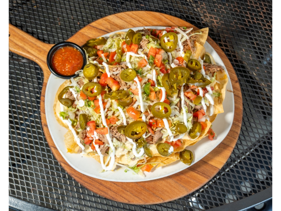 Pork Carnitas Nachos.