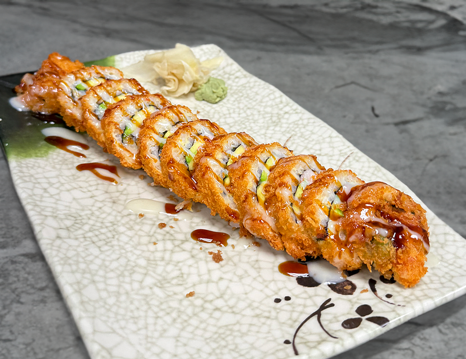 Golden California Tempura Roll.
