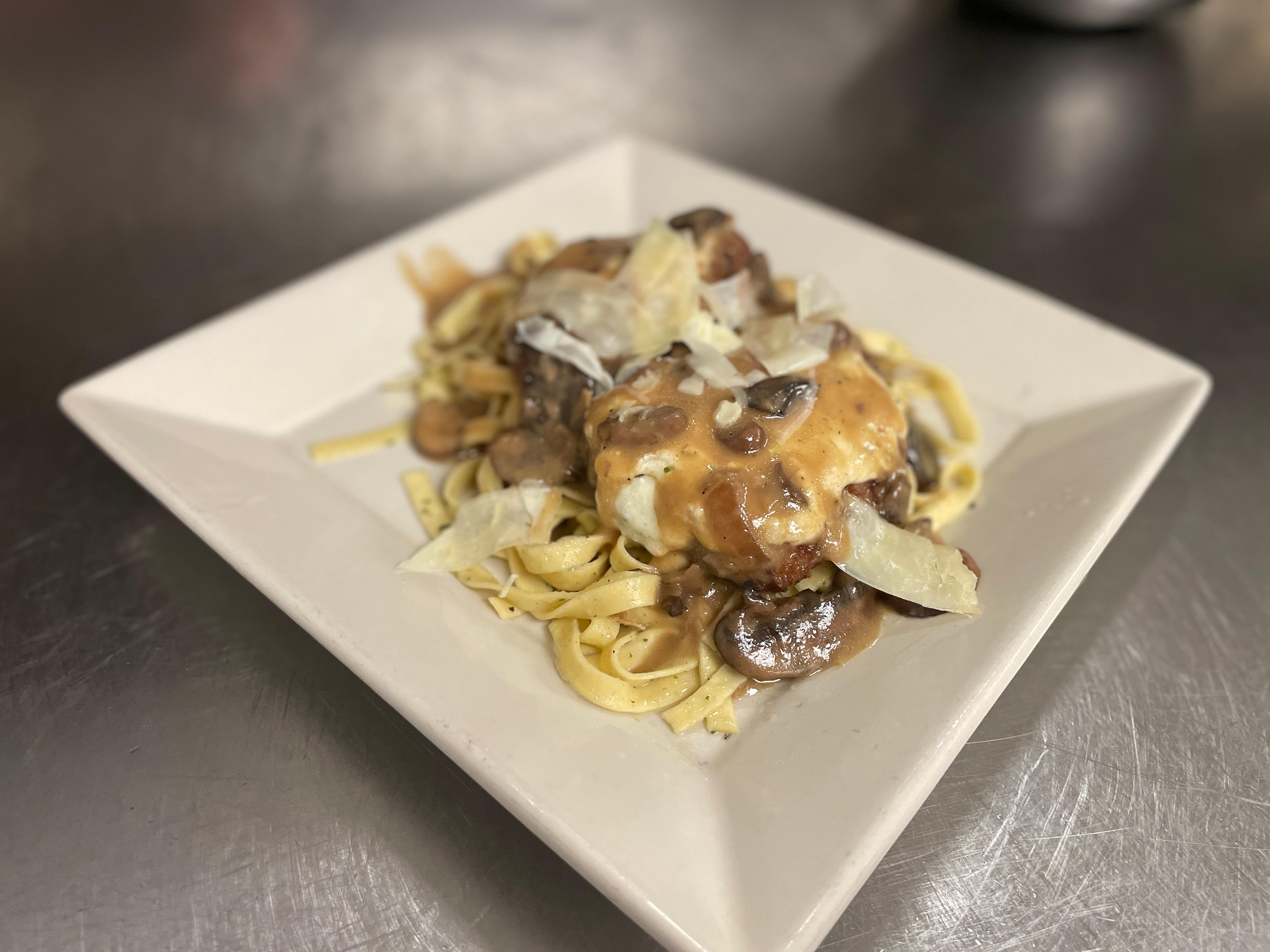 Lunch Chicken Marsala.