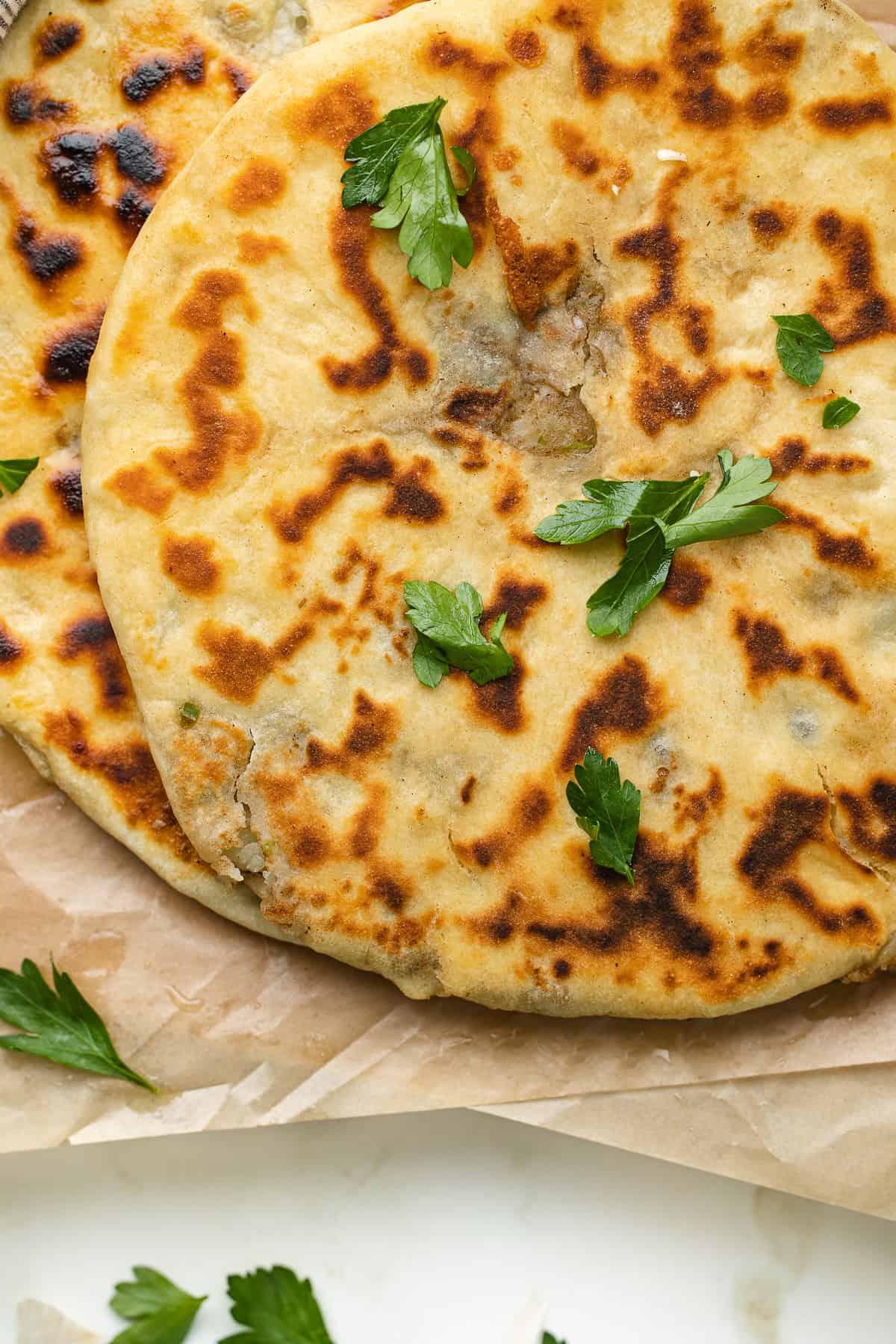 Aloo Stuffed Naan.