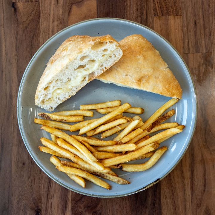 Kids Grilled Cheese Sandwich with Fries.