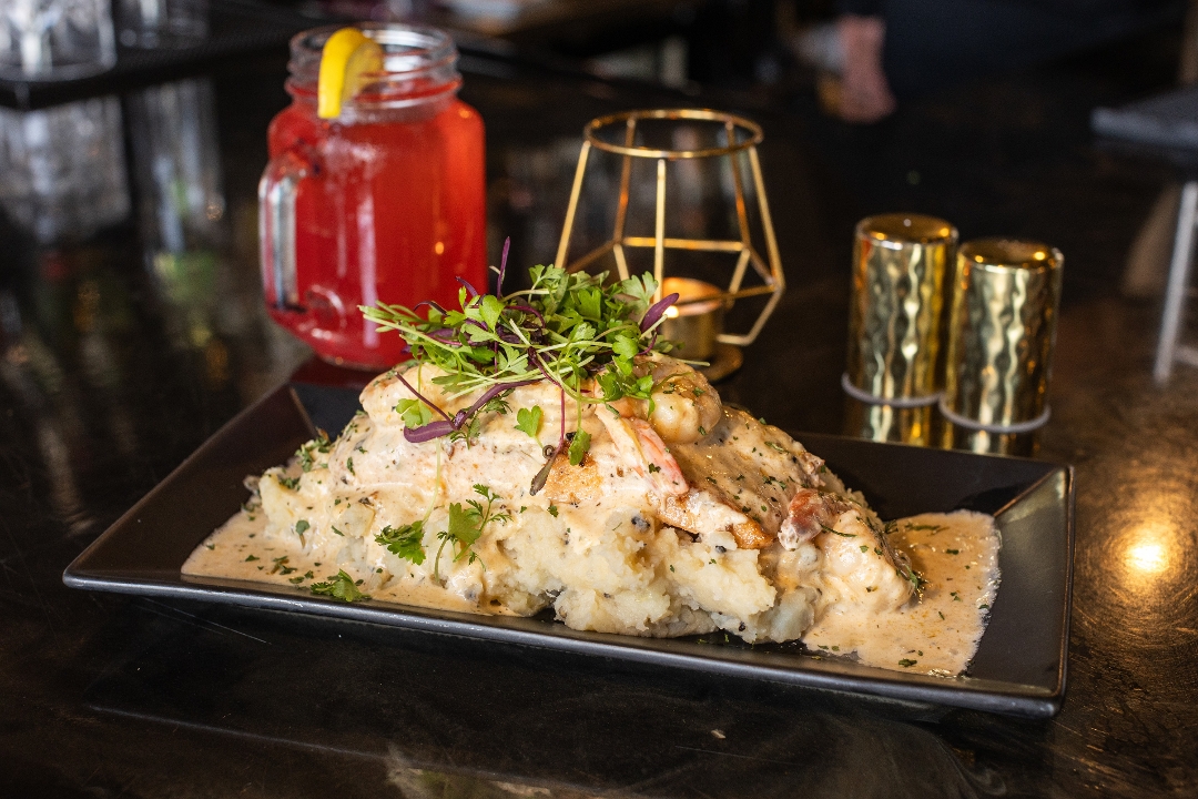 Salmon w/ Shrimp.