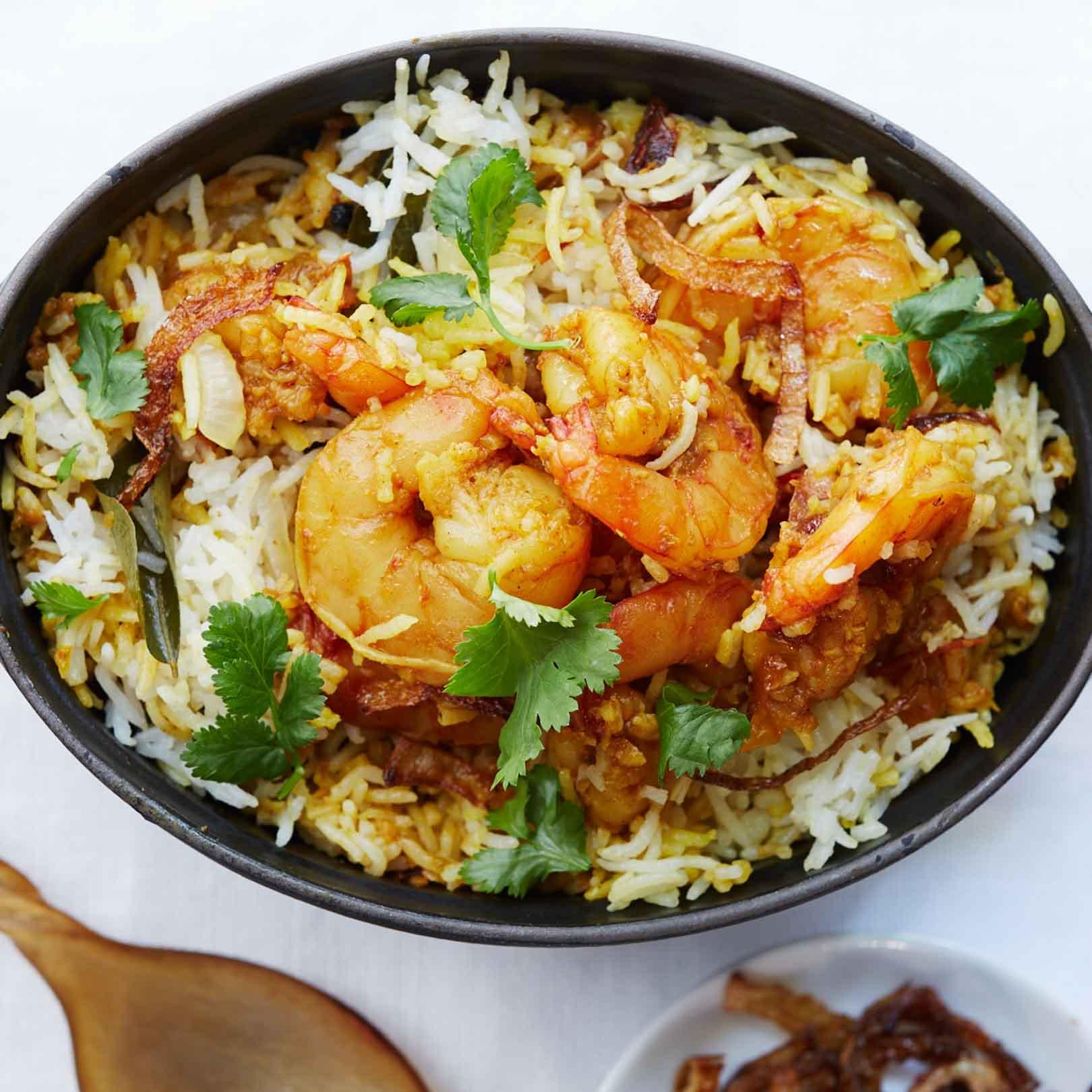 Shrimp Biryani.