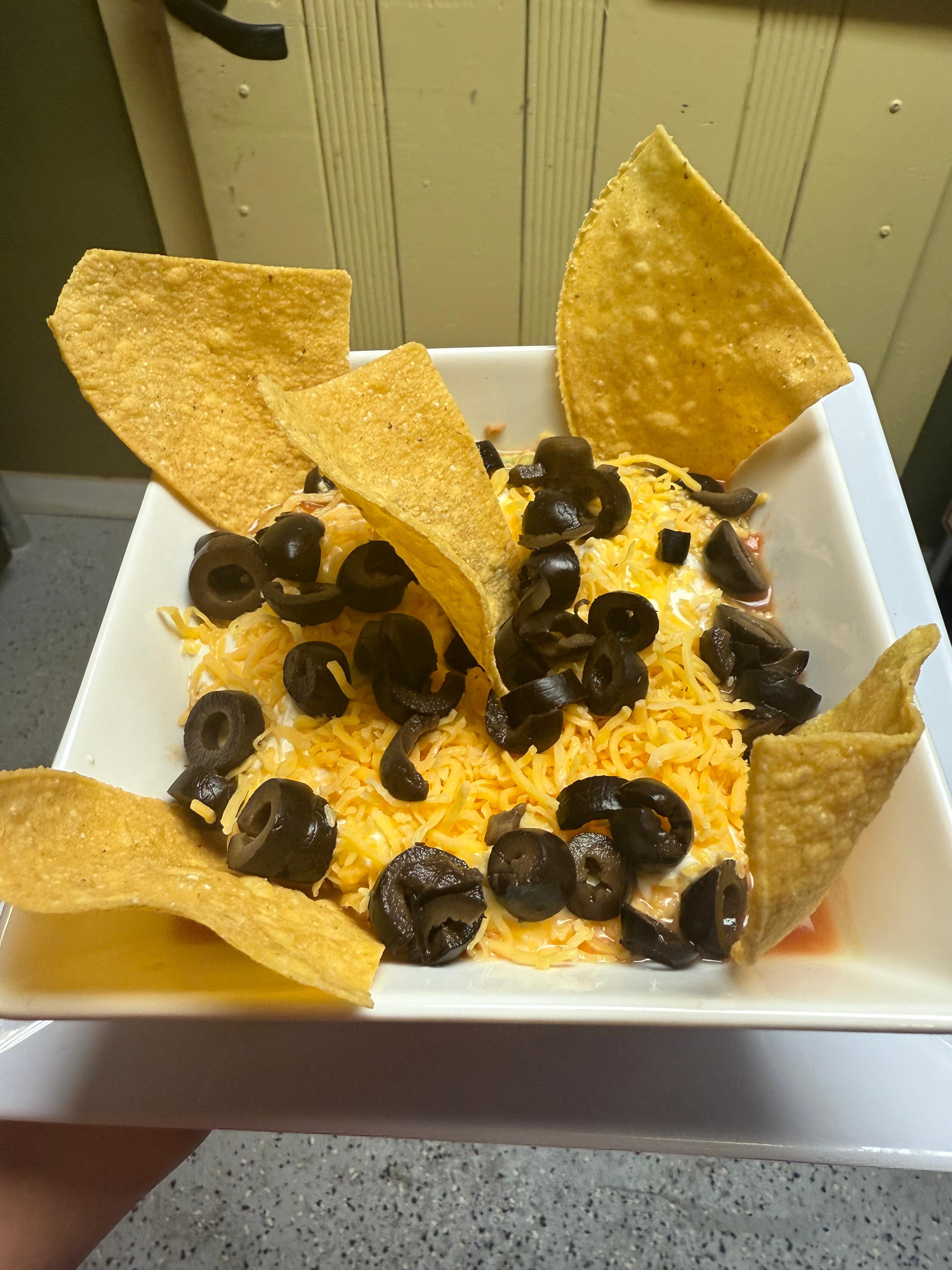 7 Layer Dip With Chips.