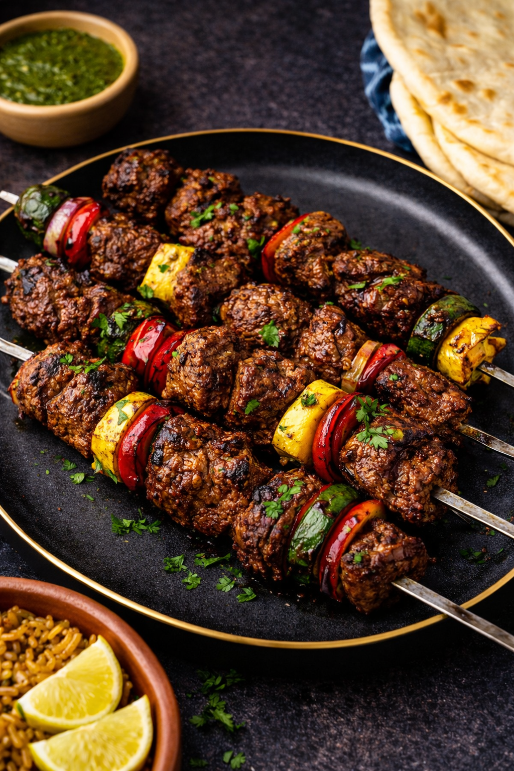 Lamb Seekh Kebab.