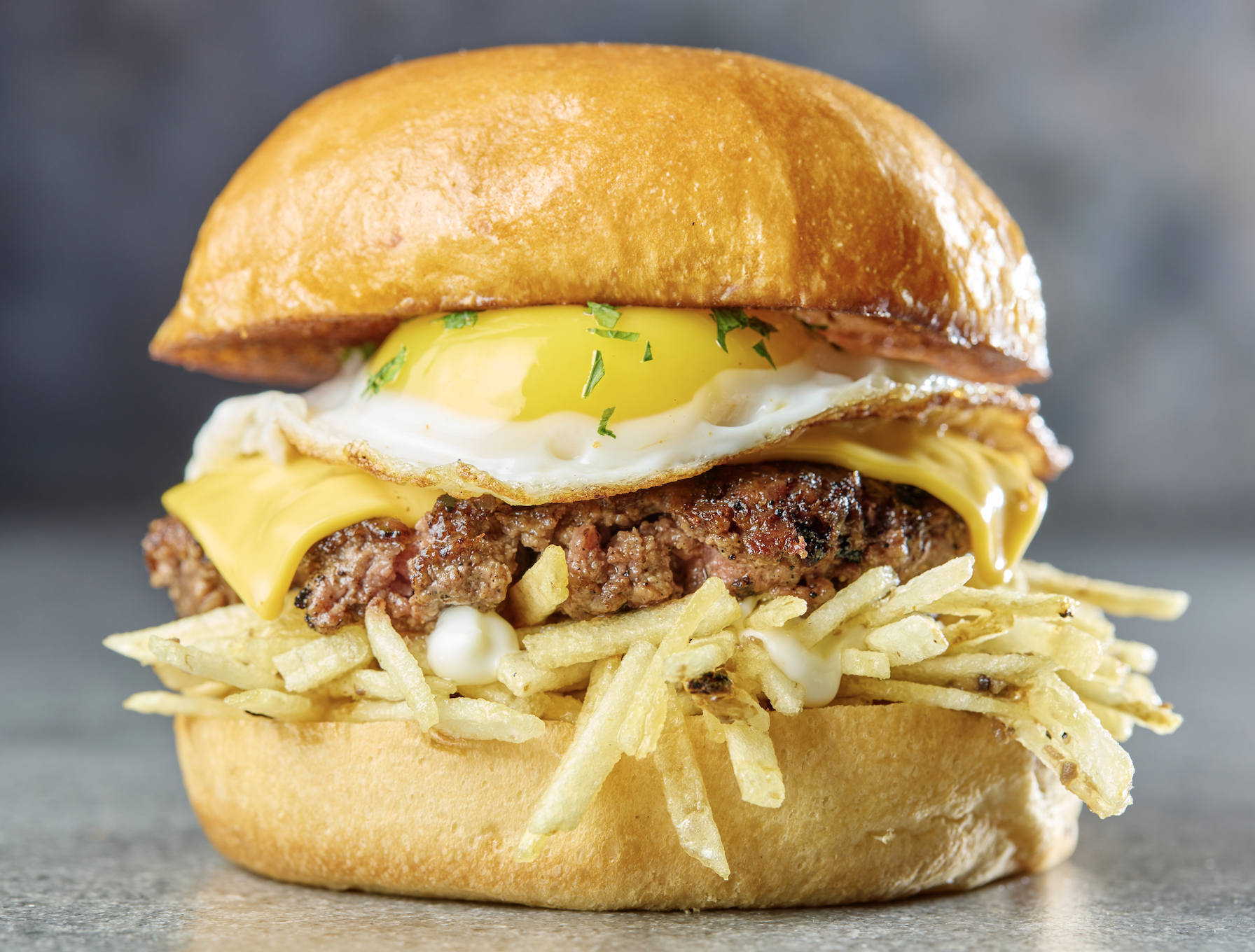 Egg and Truffle Burger.
