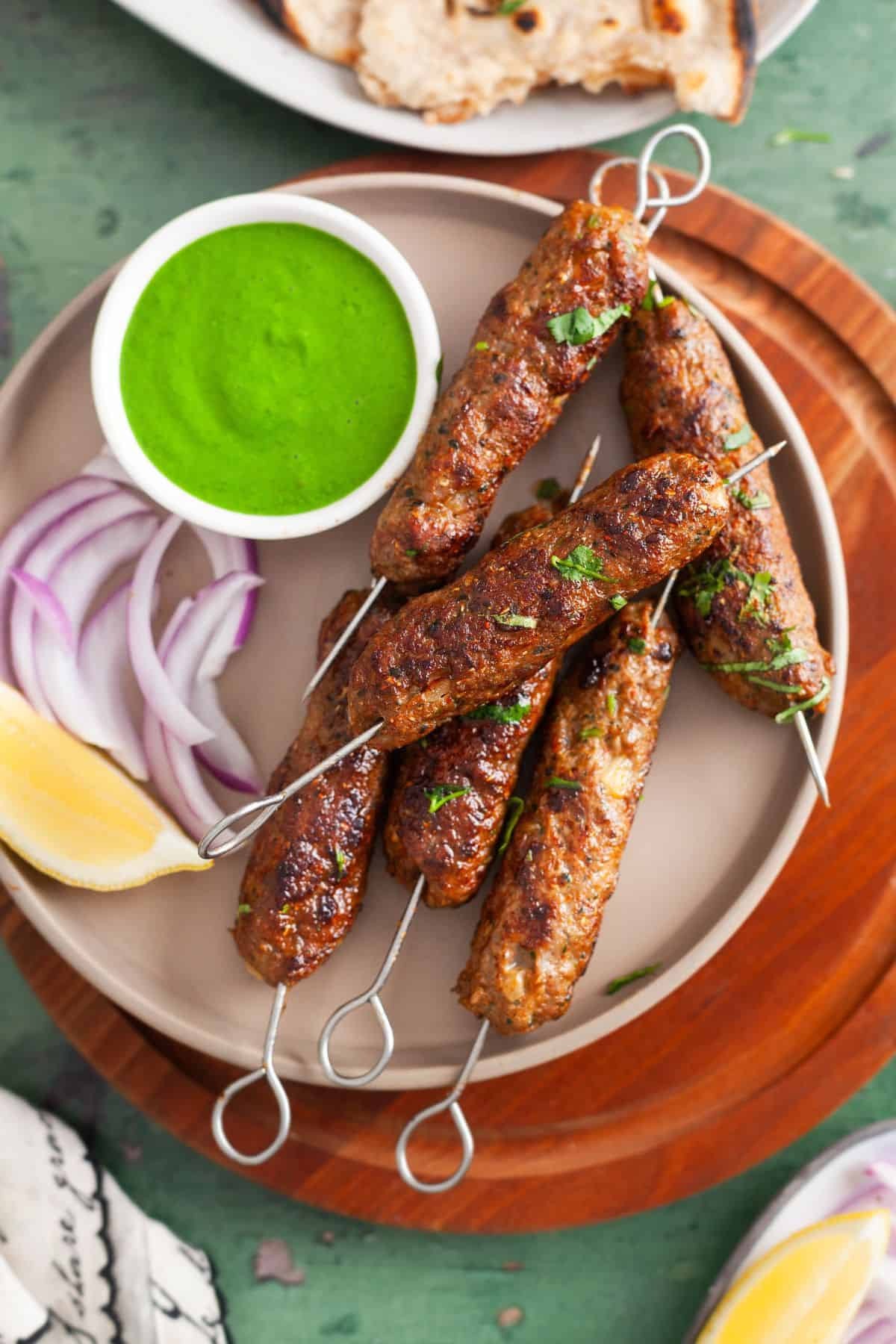 Lamb Sheekh Kebab.