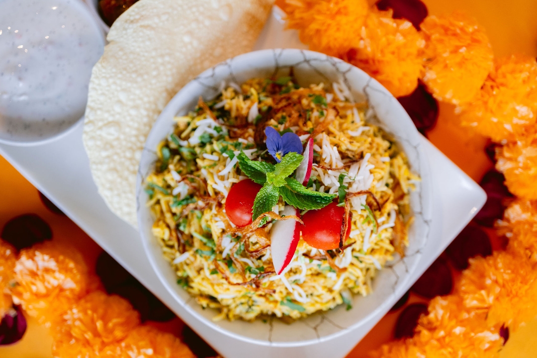 Saffron Chicken Biryani.