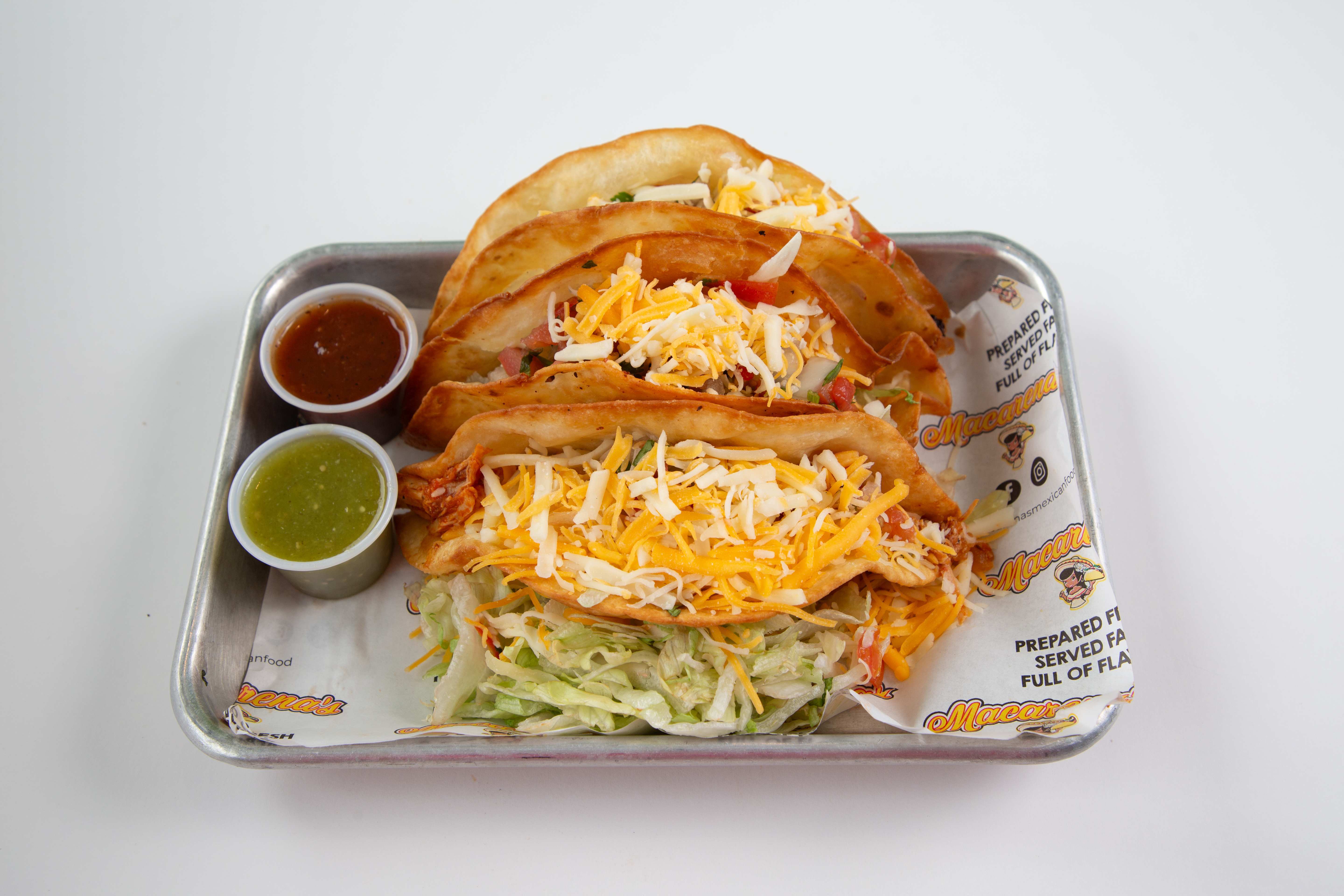 Three Puffy Tacos.