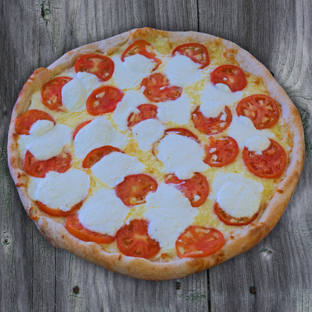 White W/ Tomatoes Pie.