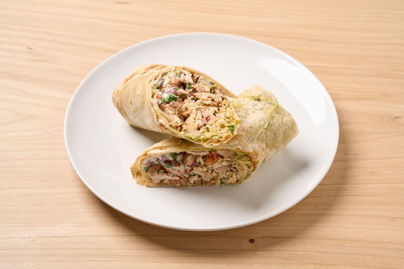 CHICKEN SHAWARMA BURRITO.