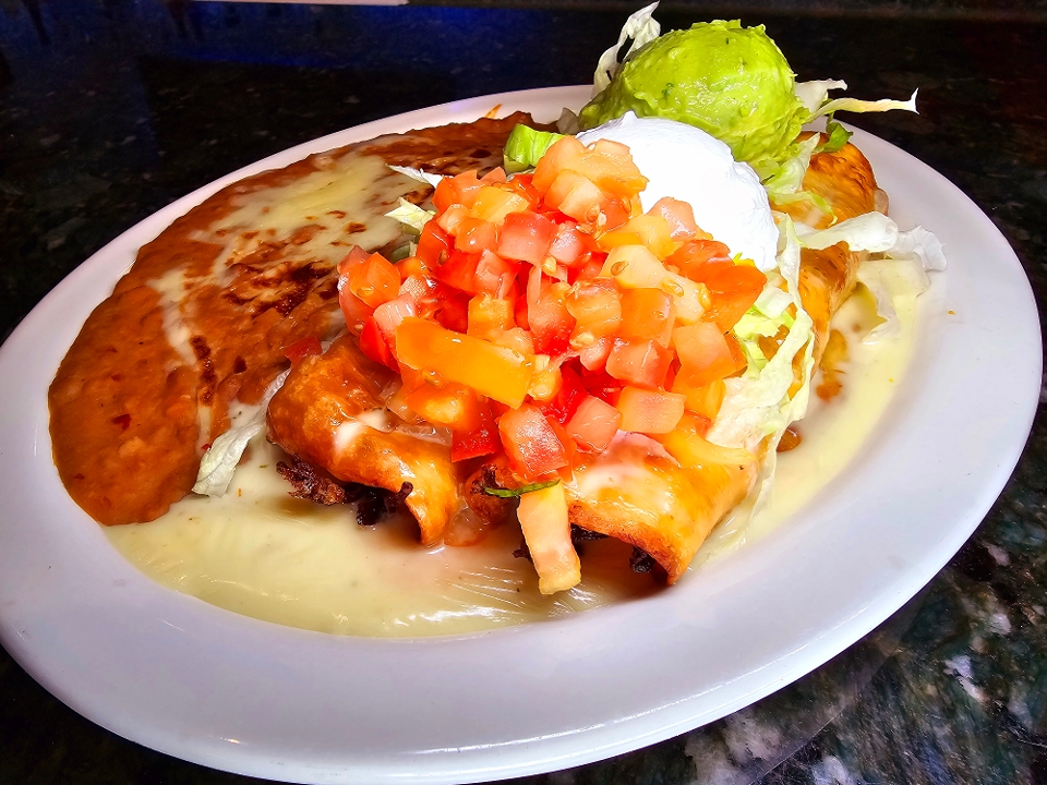 Fried Chimichangas.