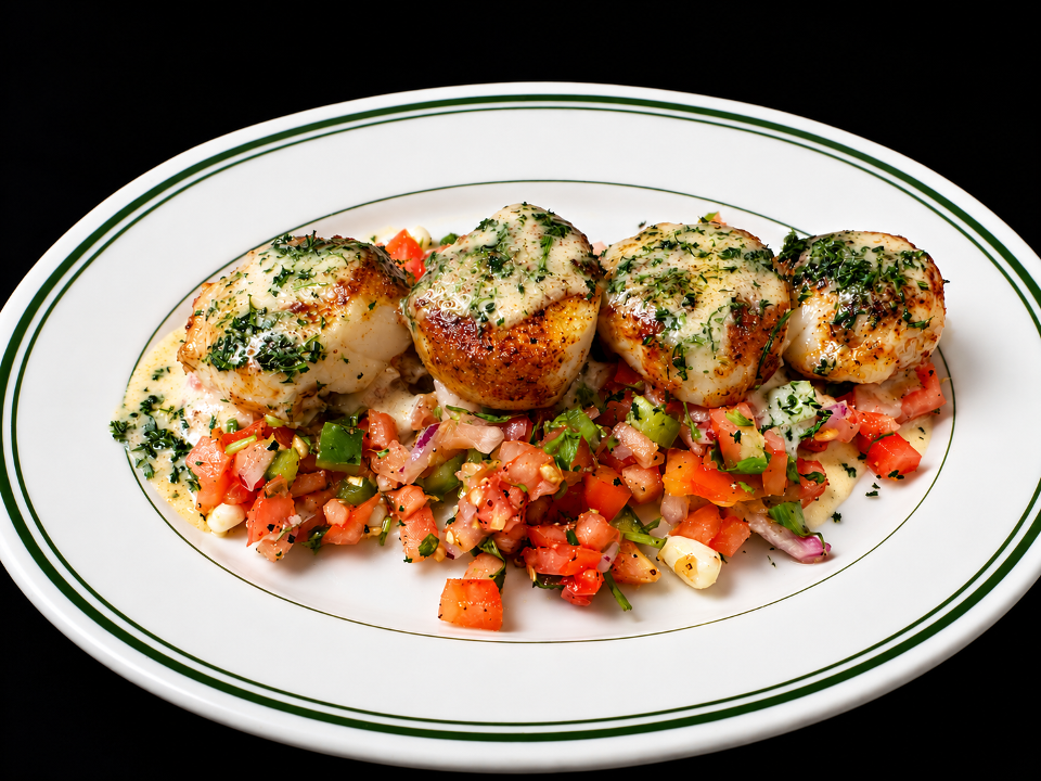 Blackened Scallops.