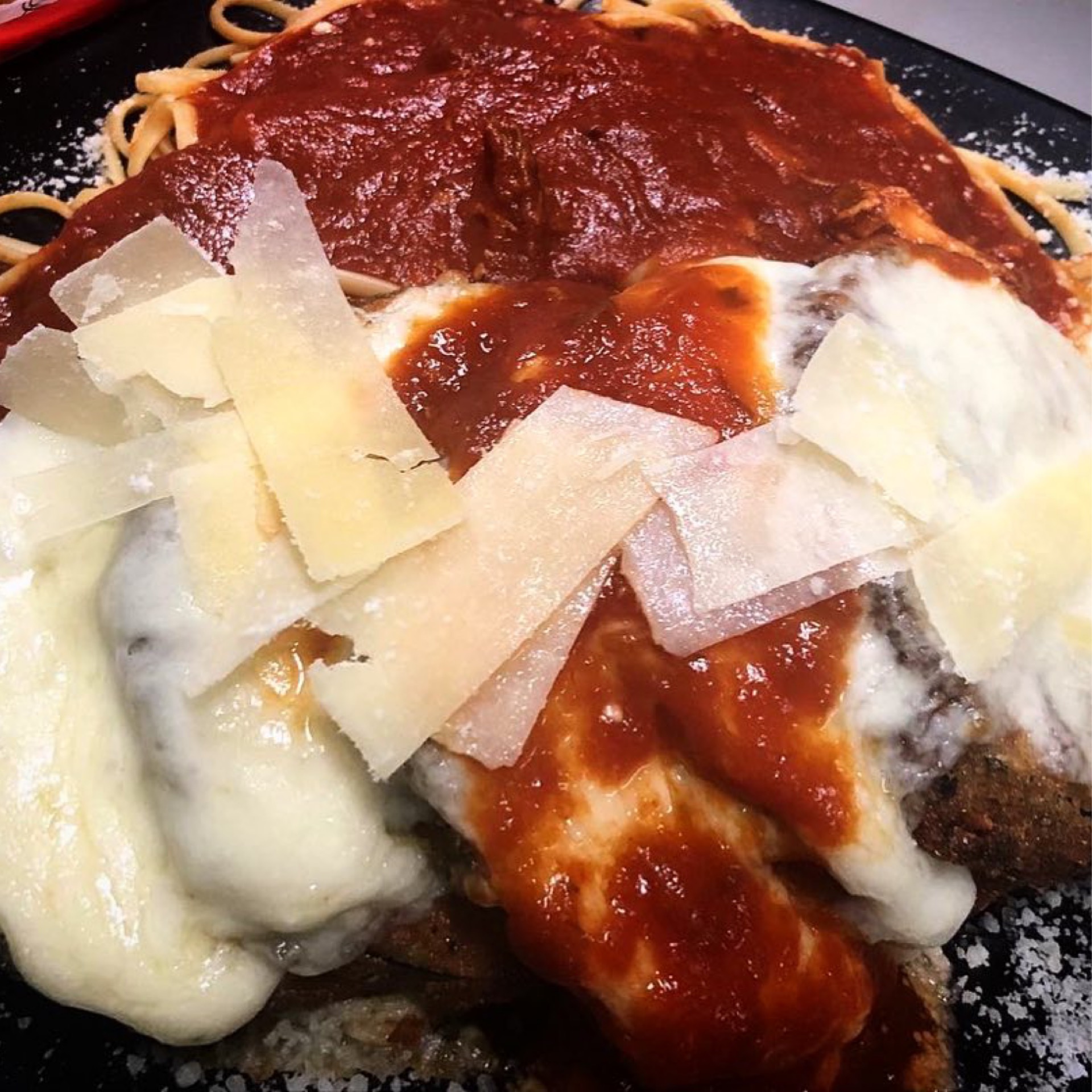 Eggplant Parmigiana.