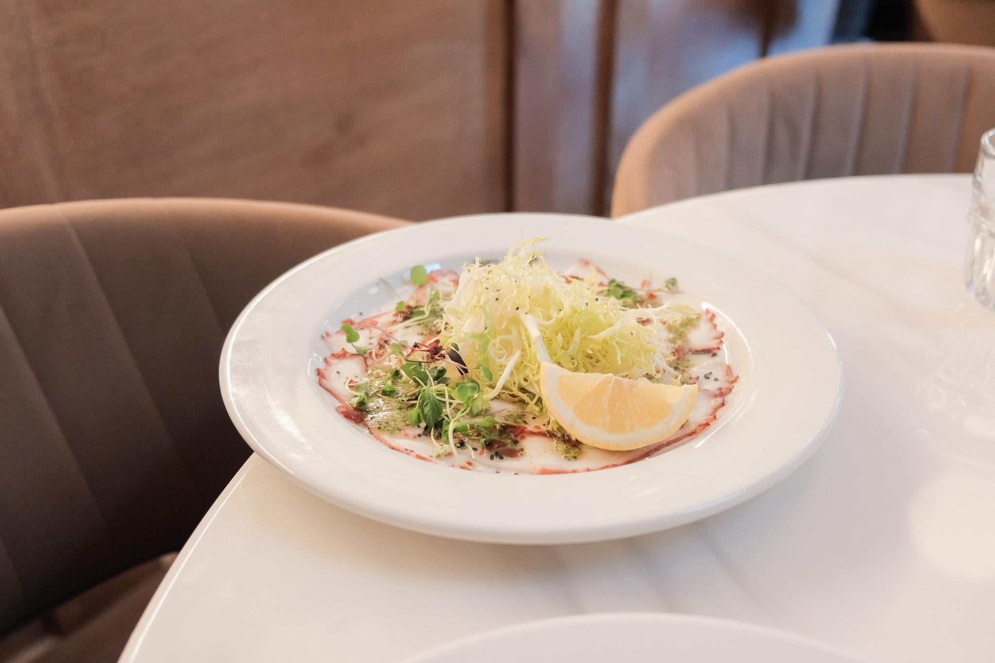 Octopus Carpaccio.