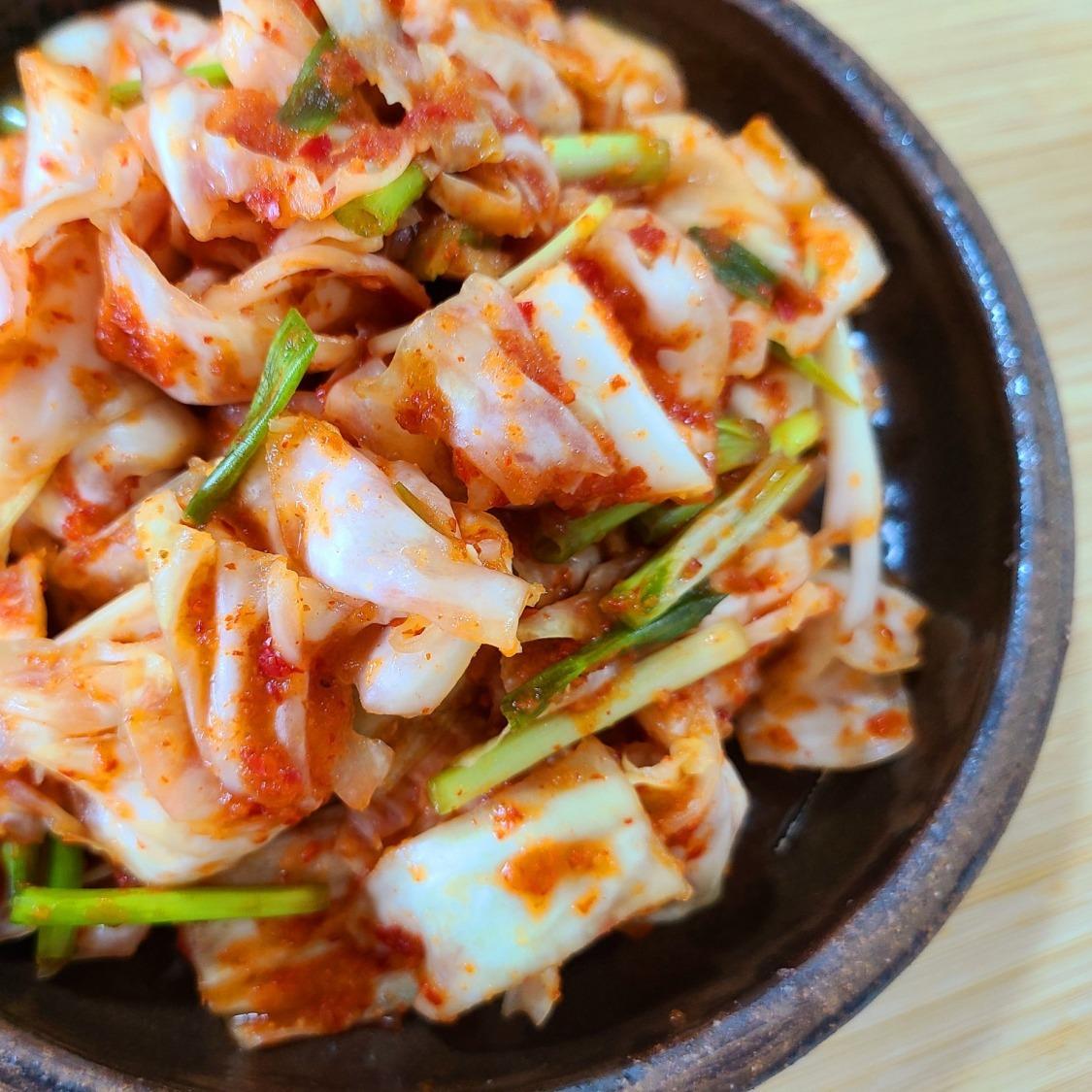 GREEN CABBAGE KIMCHI.