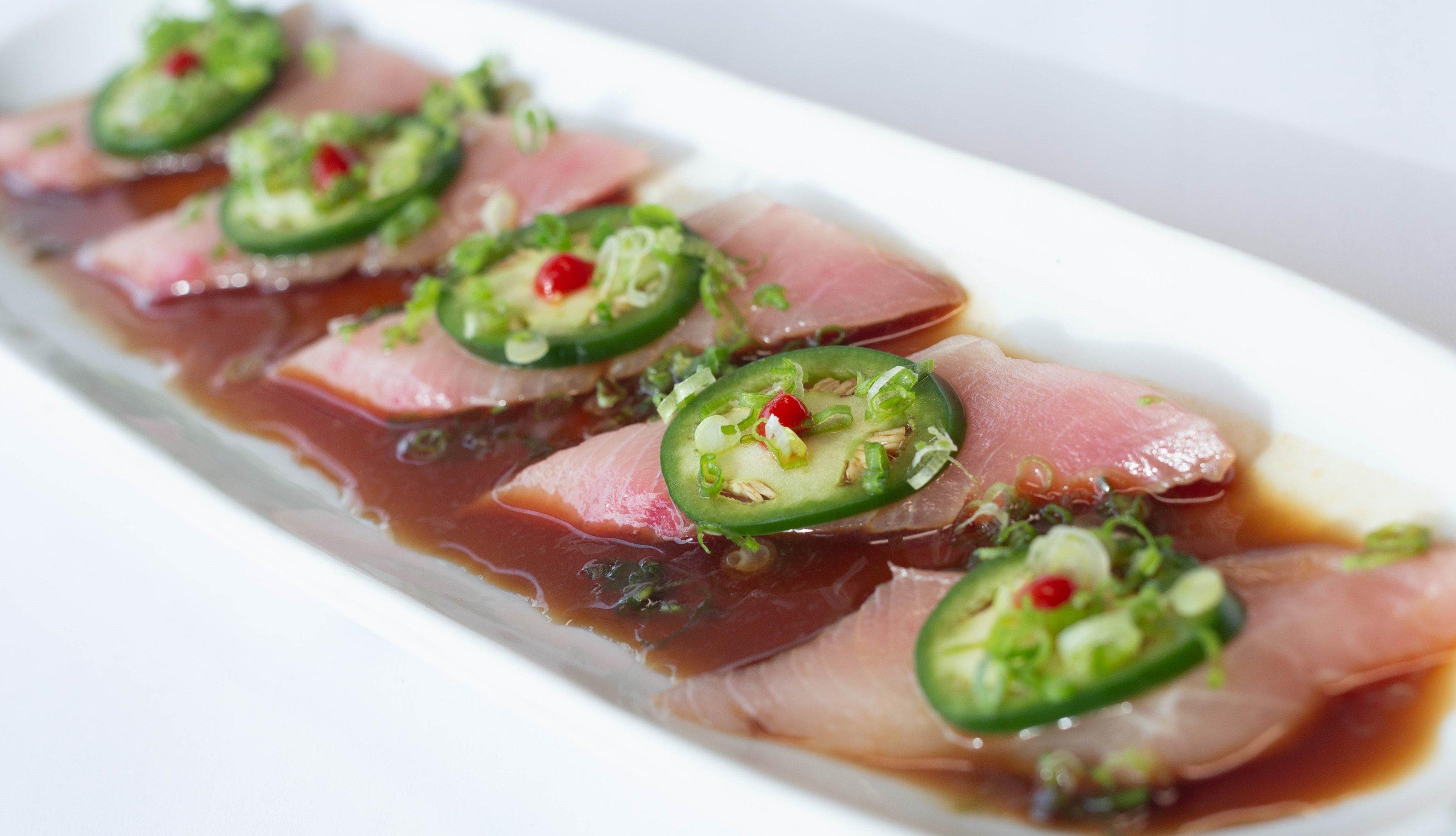 YELLOWTAIL CHILI PONZU SASHIMI.