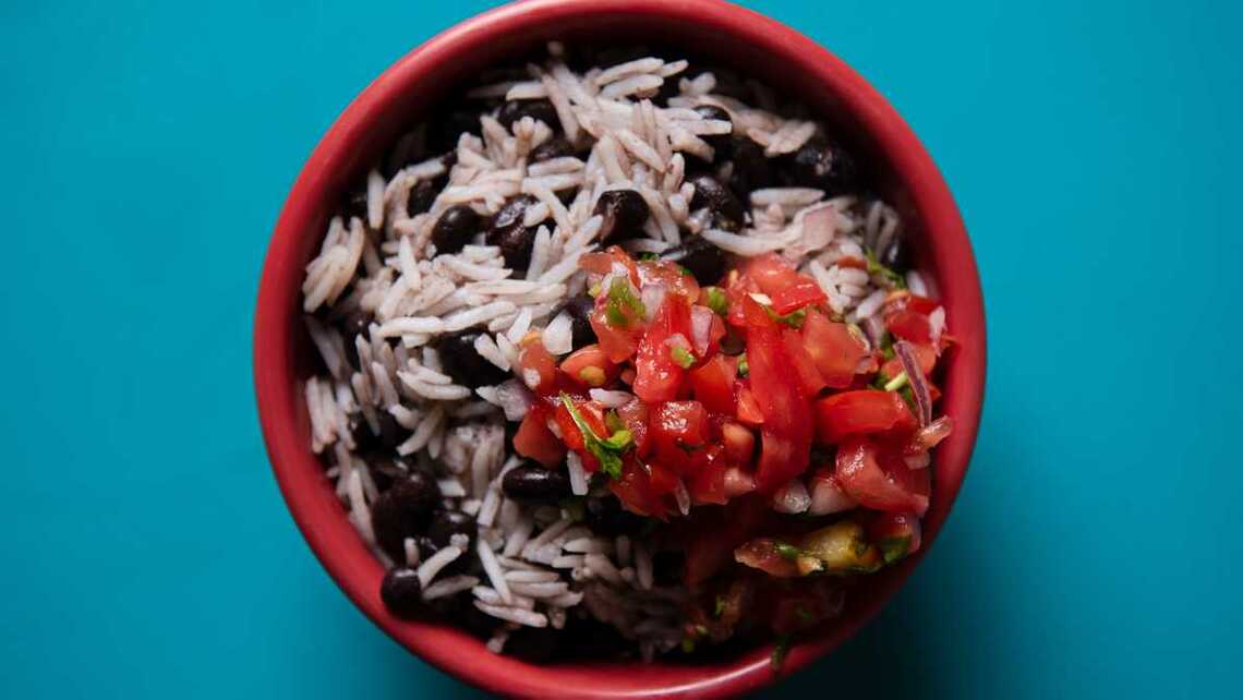 CILANTRO RICE & BEANS.