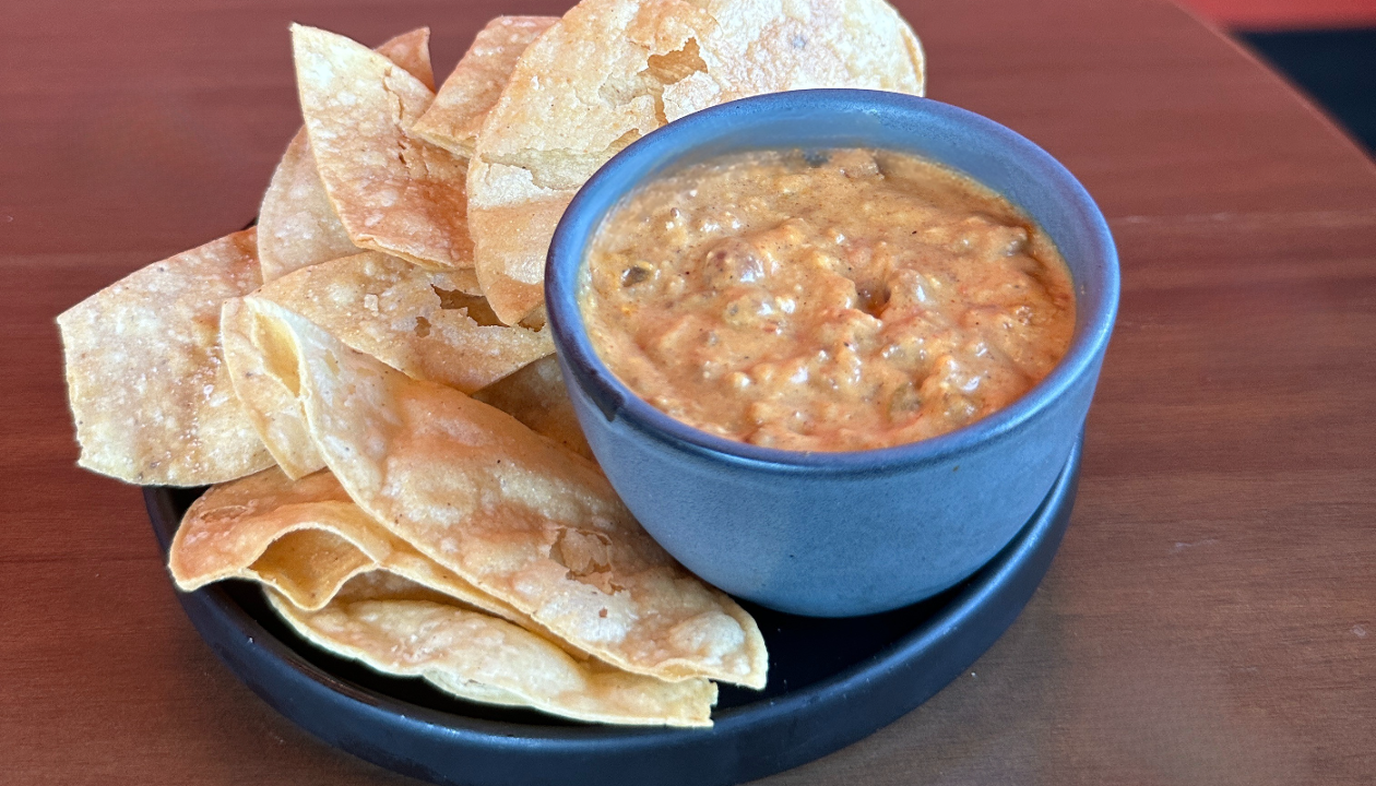 Hazel’s Crushed Tamale Queso..