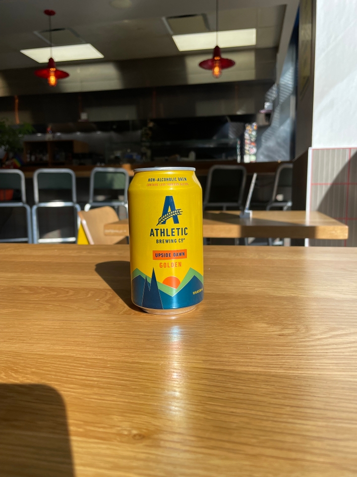 Athletic Non-Alcoholic Upside Dawn Golden Ale.