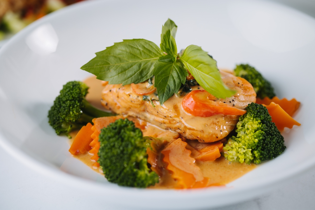 Grilled Salmon Curry.