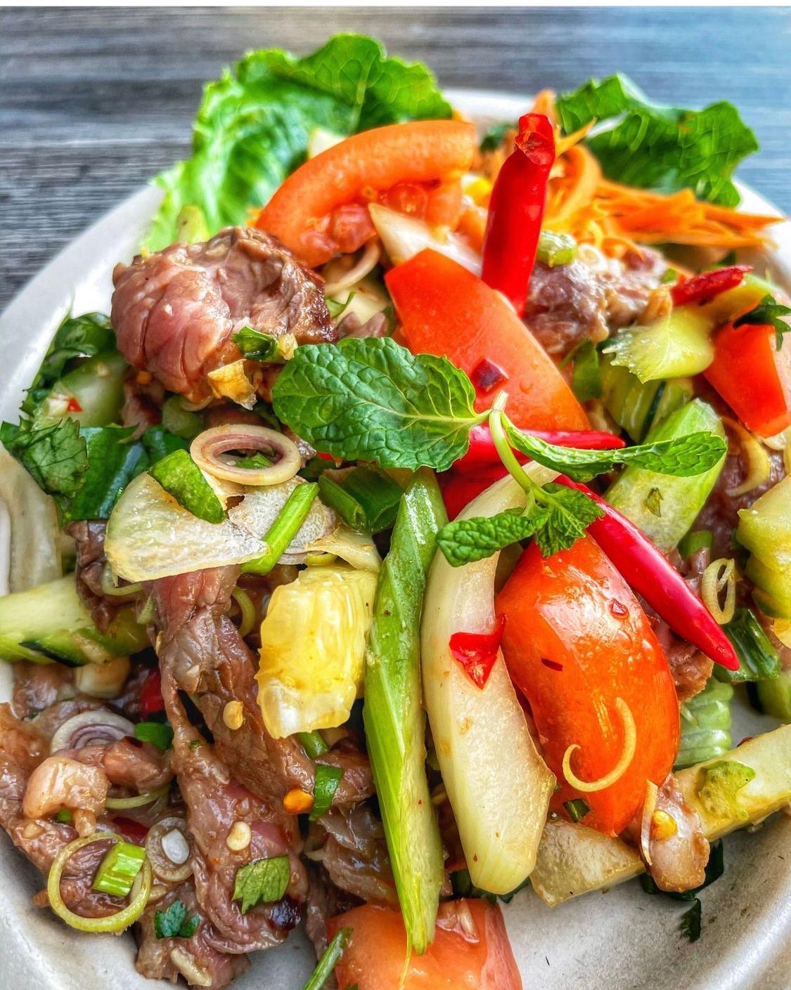RIBEYE thai beef salad.