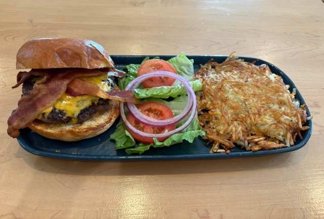 Grass-fed Beef Burger.