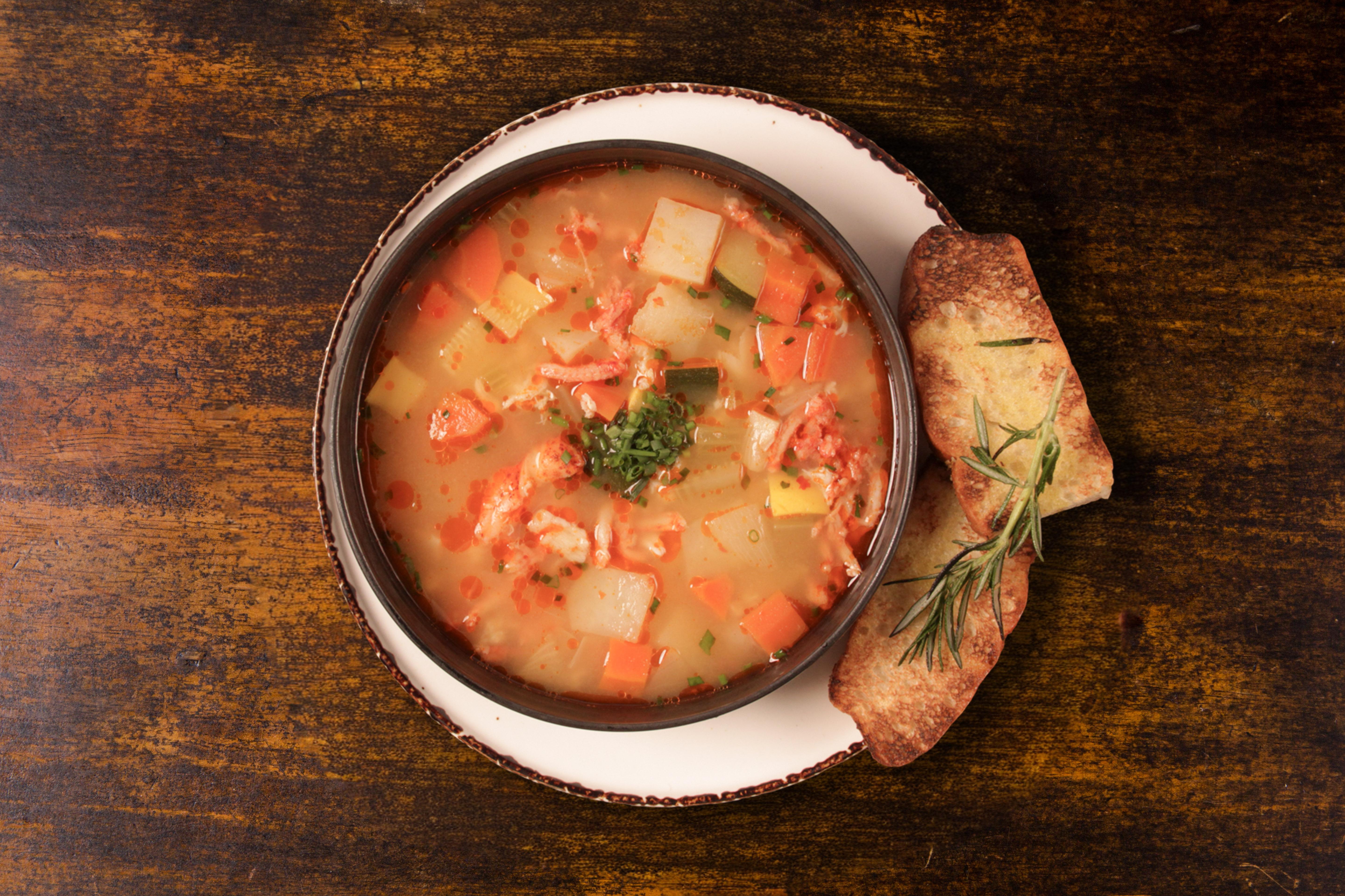 Crab & Lobster Soup.