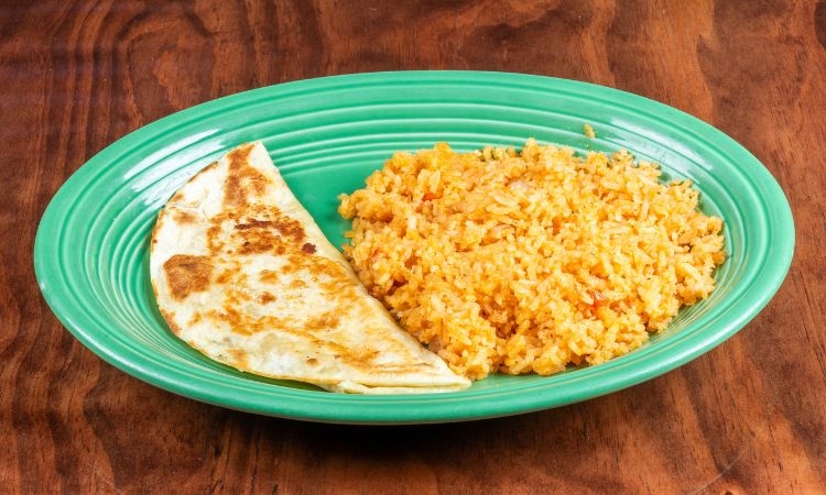 Kids 2: cheese quesadilla w/ a side.