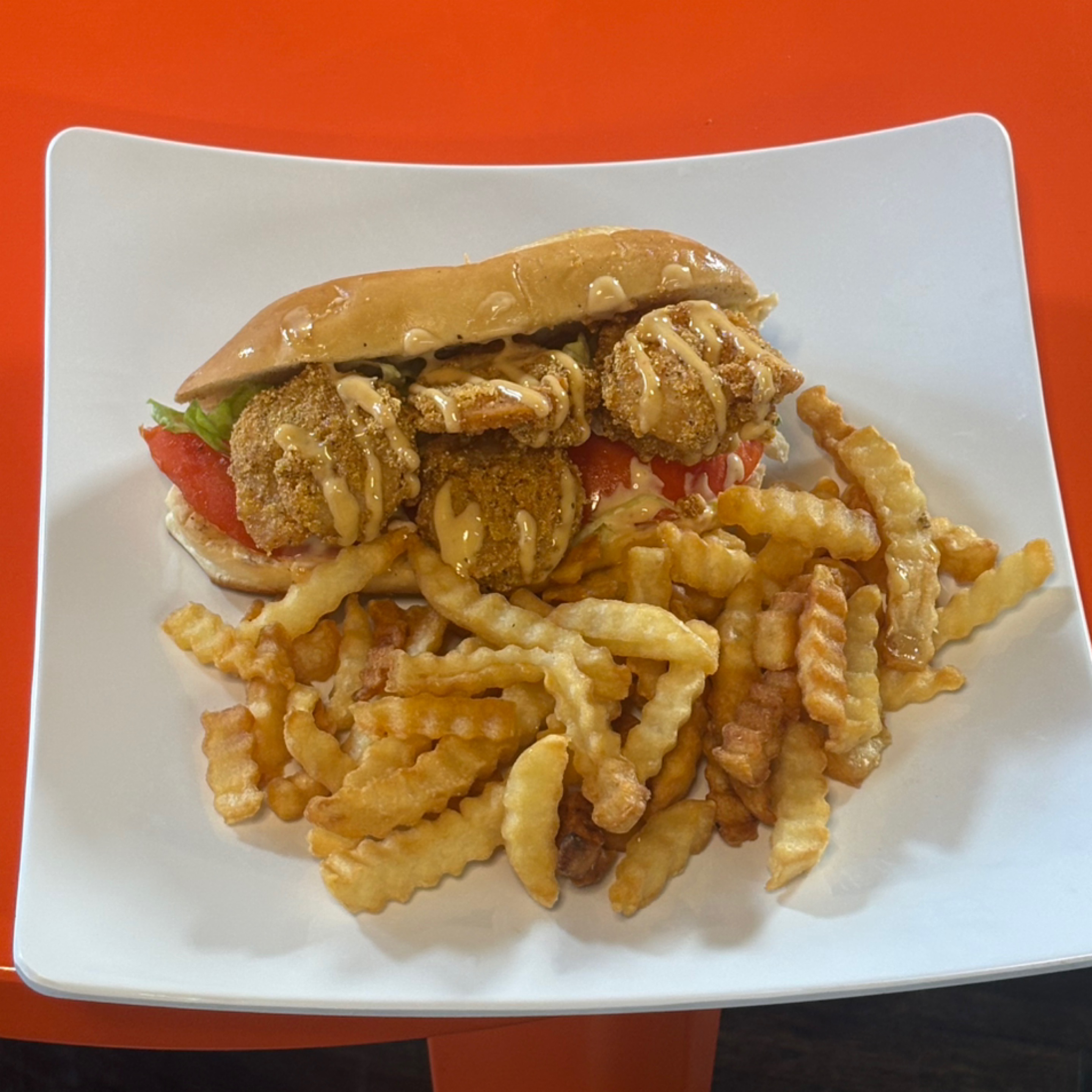 Shrimp po’ boy.