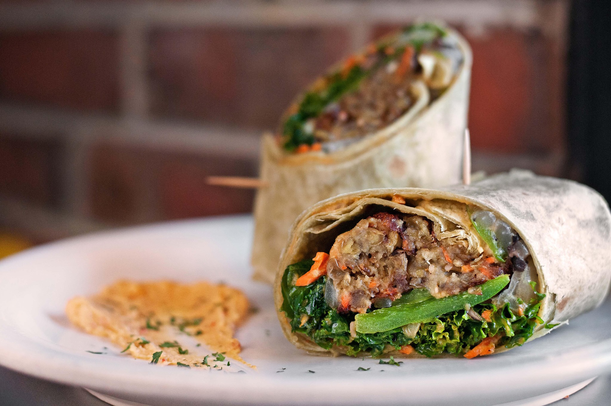 Lentil Burger Wrap.