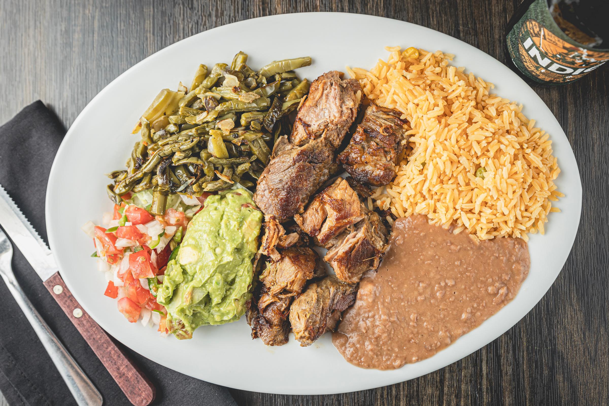 Carnitas Plate.