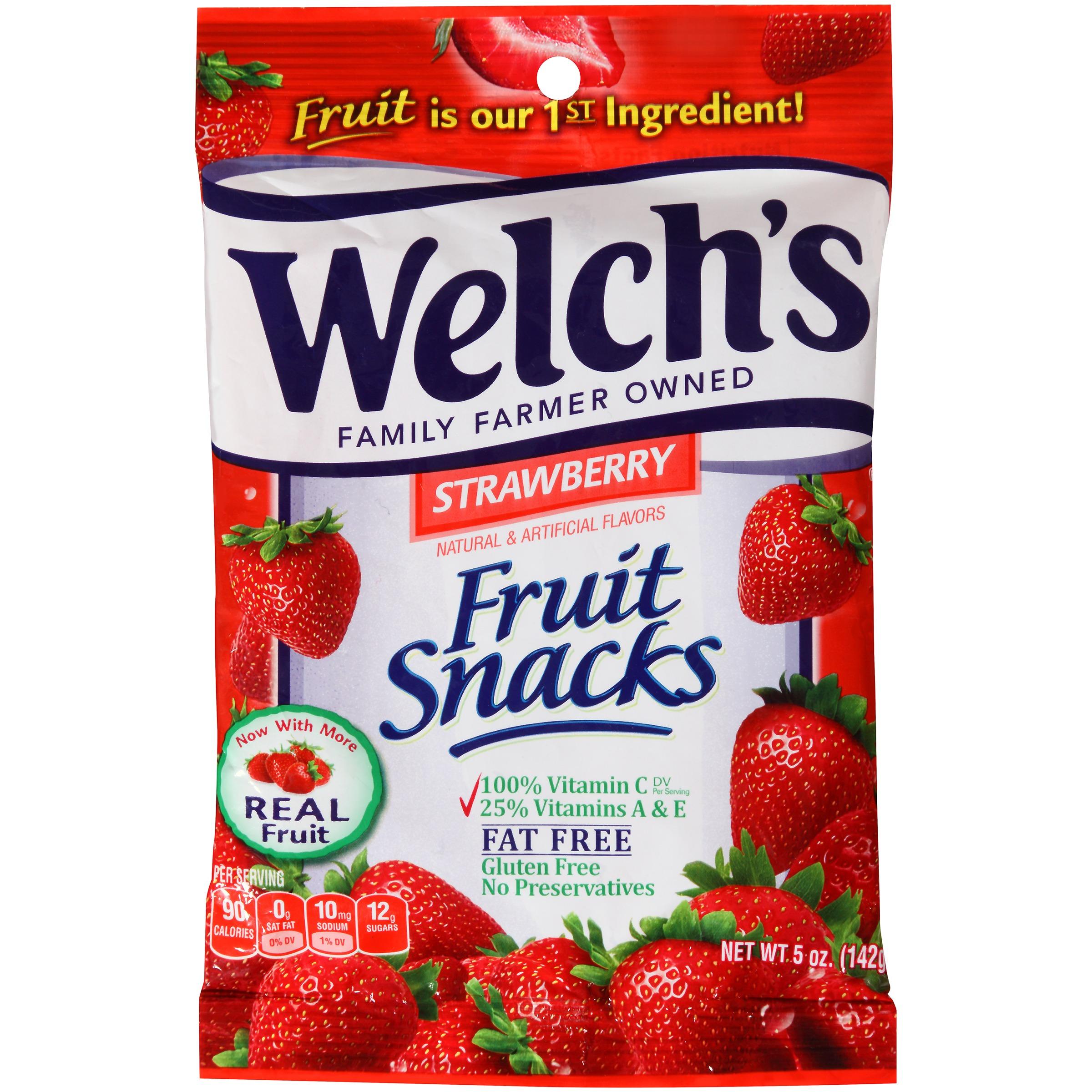 Welch S Strawberry Fruit Snacks  5 Oz..