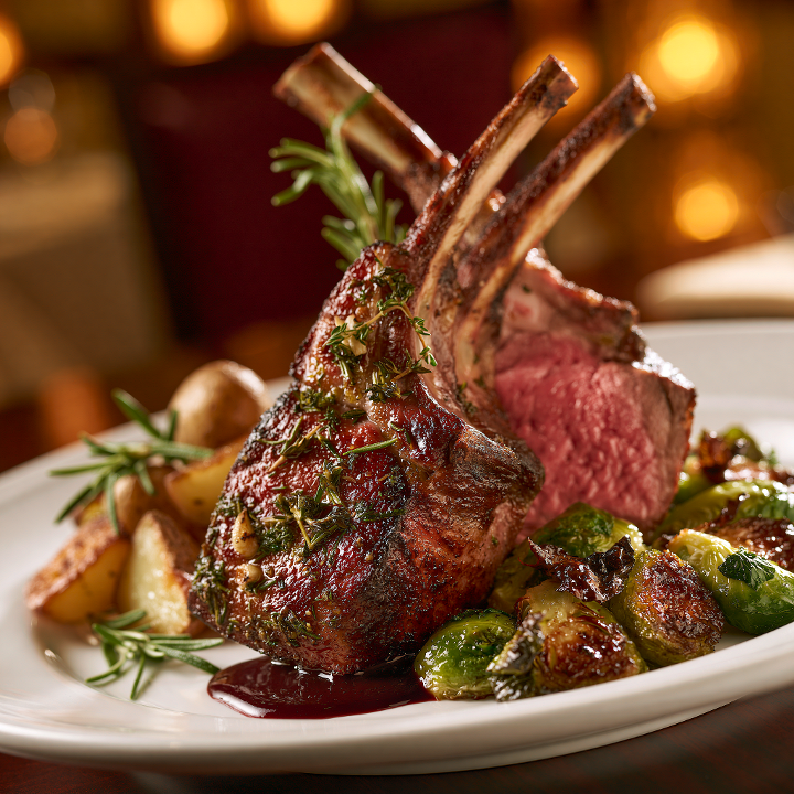 Herb-Marinated Rack of Lamb.