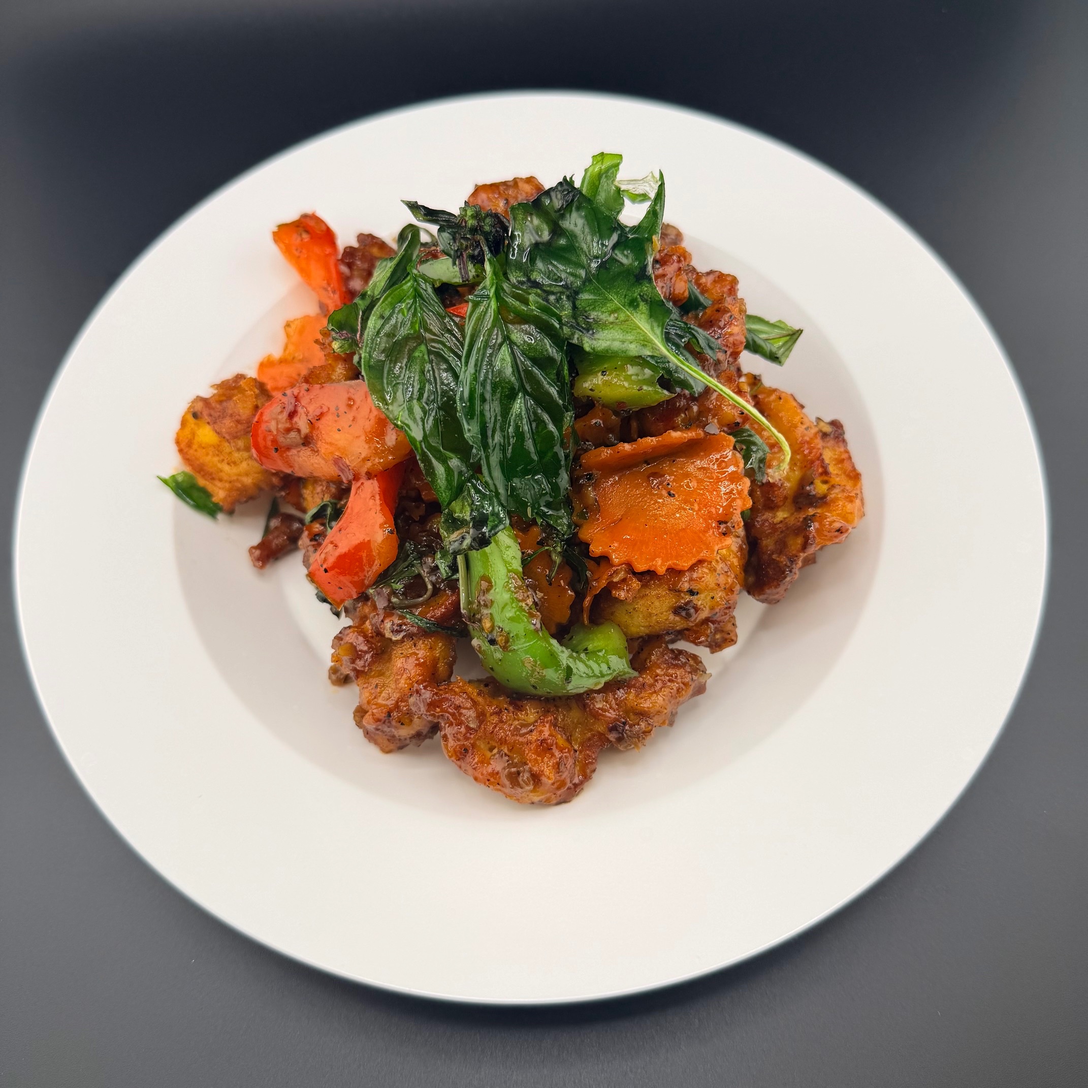54. Spicy Crispy Chicken Basil.