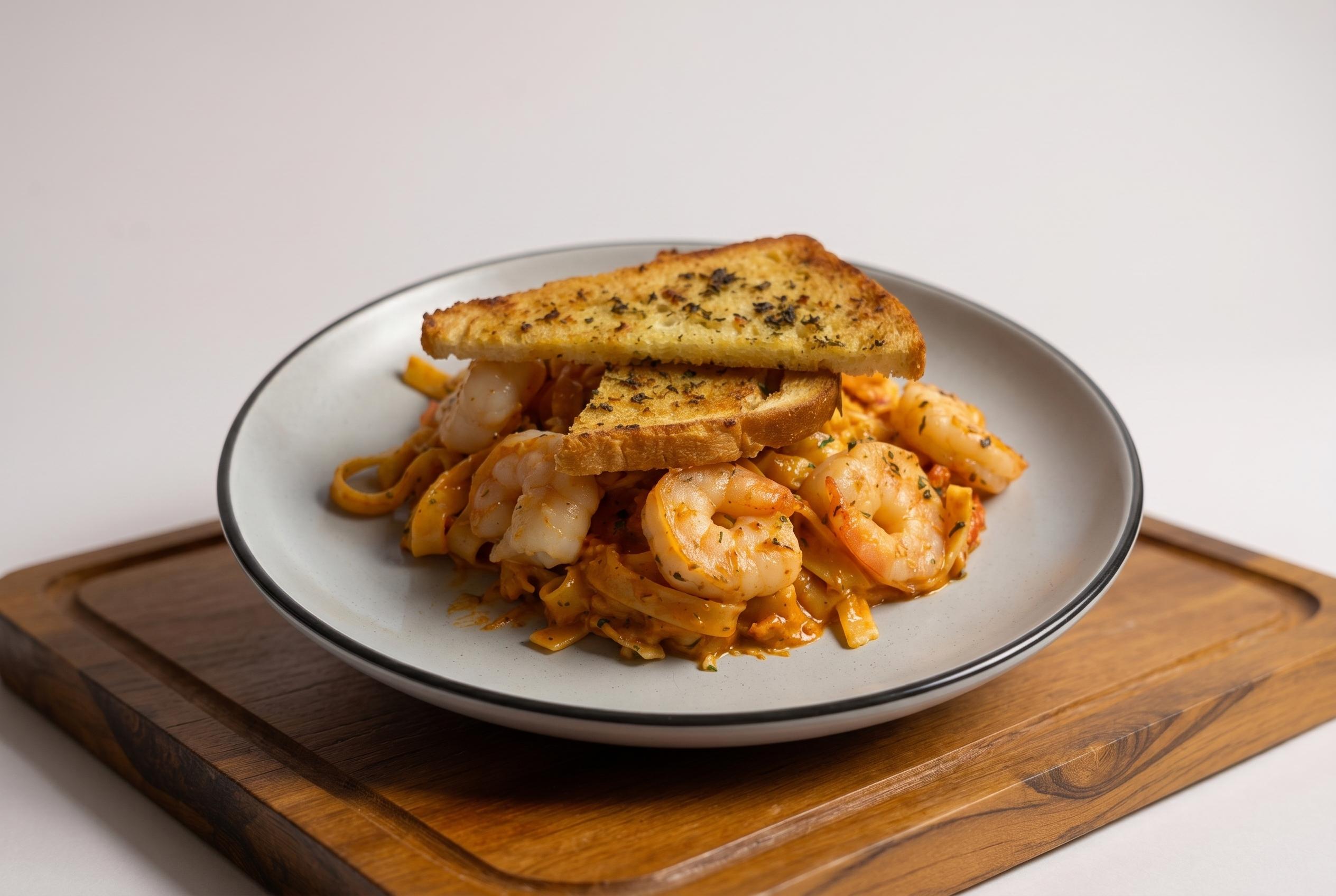 Cajun Shrimp & Crawfish Pasta.