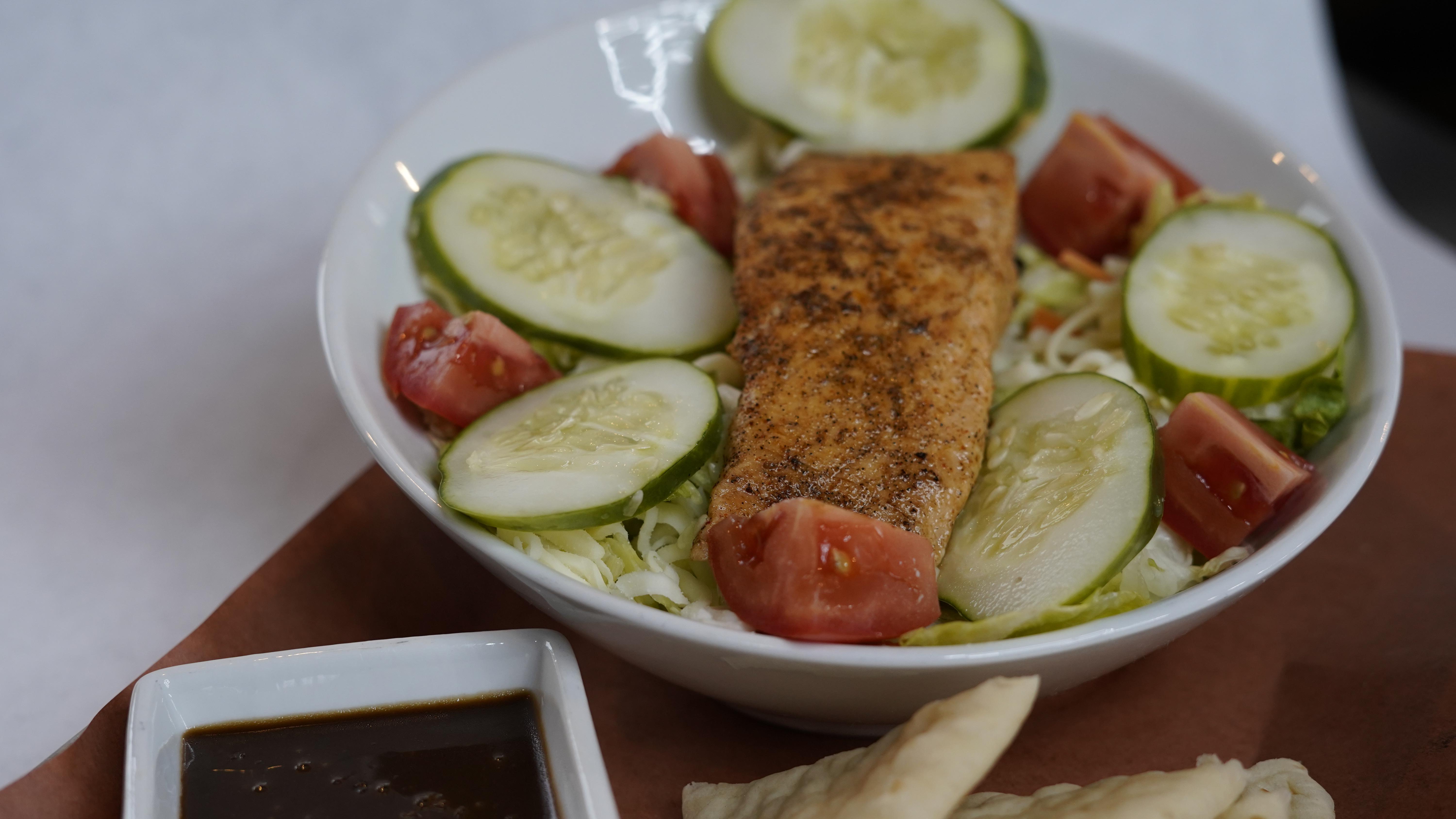 Grilled Salmon Salad.