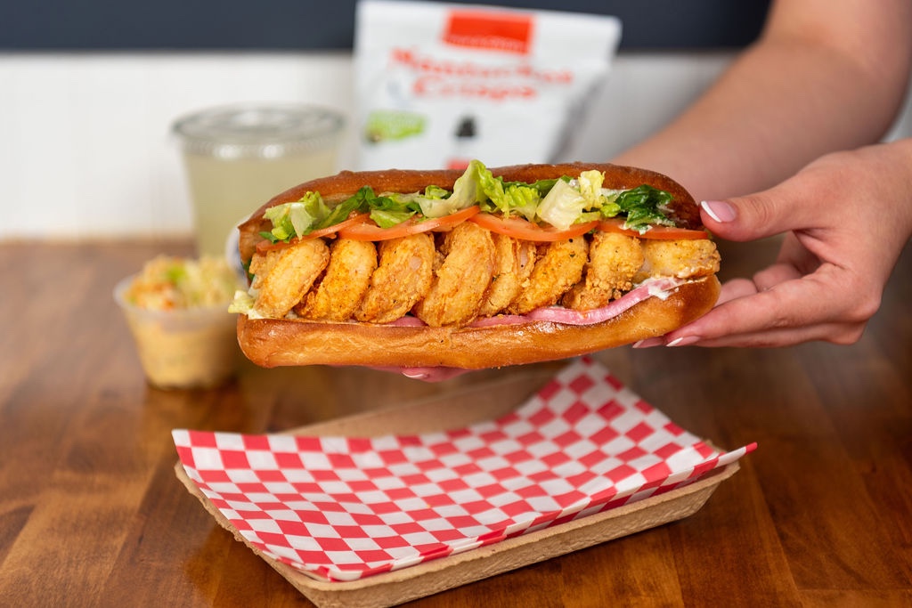 Shrimp Po'boy Sandwich.