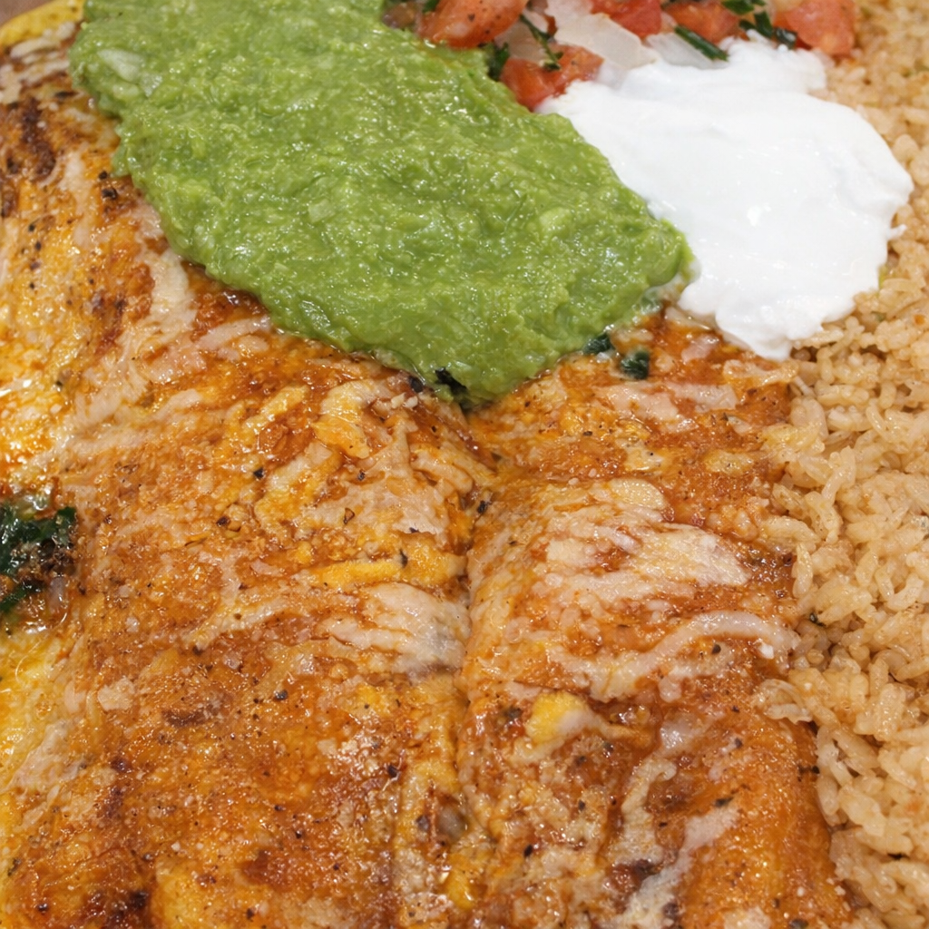 #13 Meat & Cheese Enchilada.