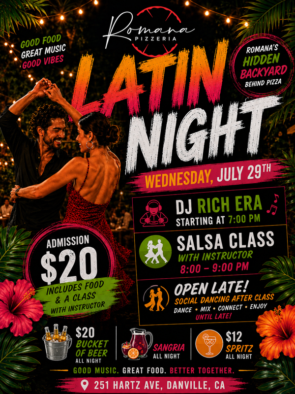 $20 = food, salsa class & DJ.