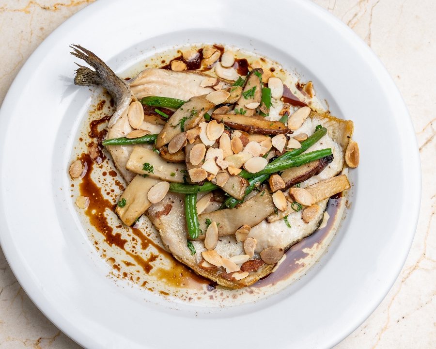 Grilled Colorado Trout Almondine.