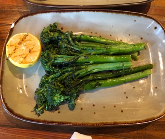 Charred Broccolini.