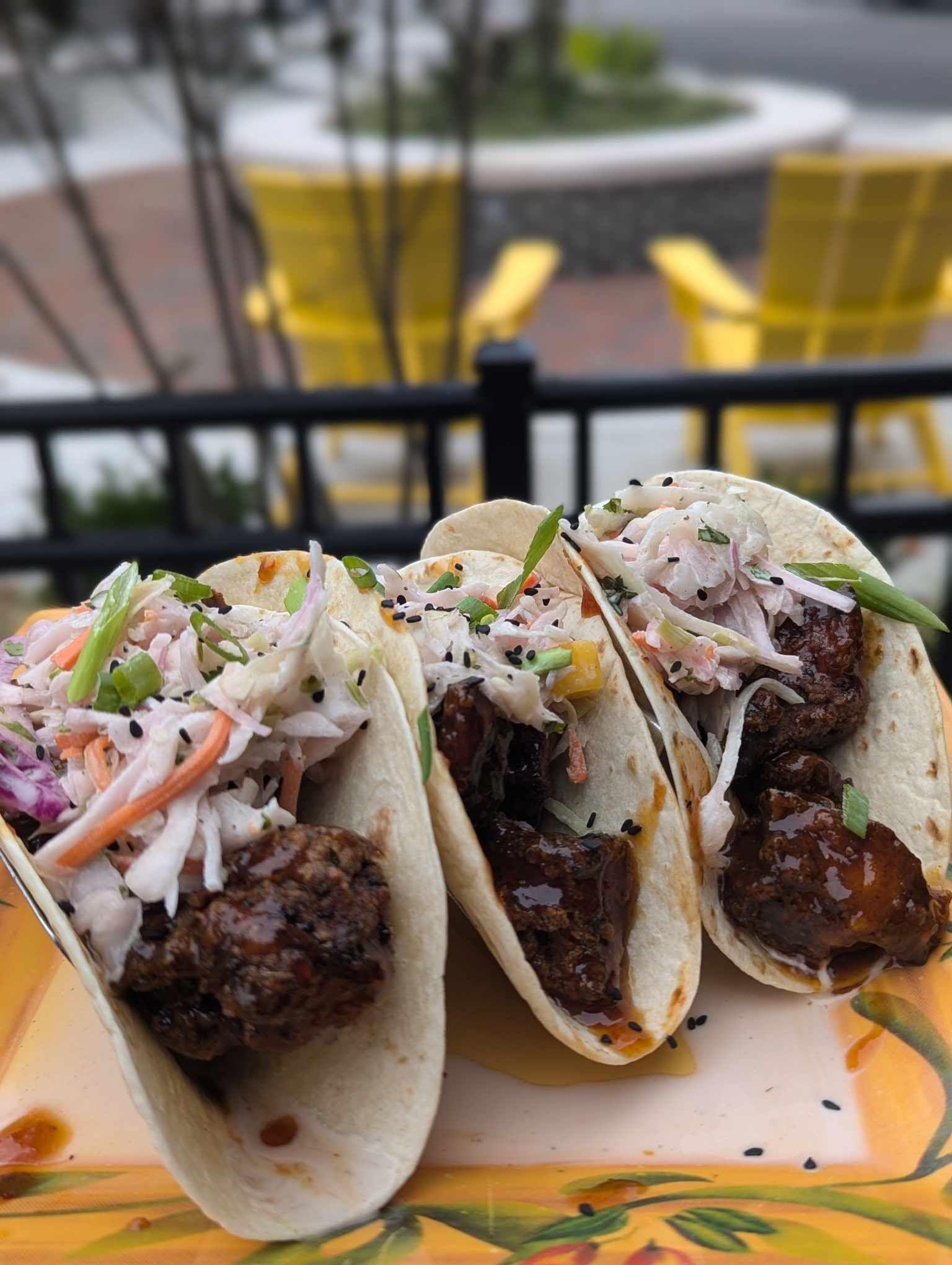 General Tso Chicken Tacos.
