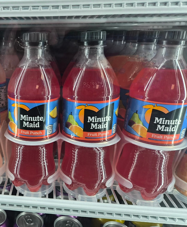 Minute Maid Fruit Punch 20 oz bottle.
