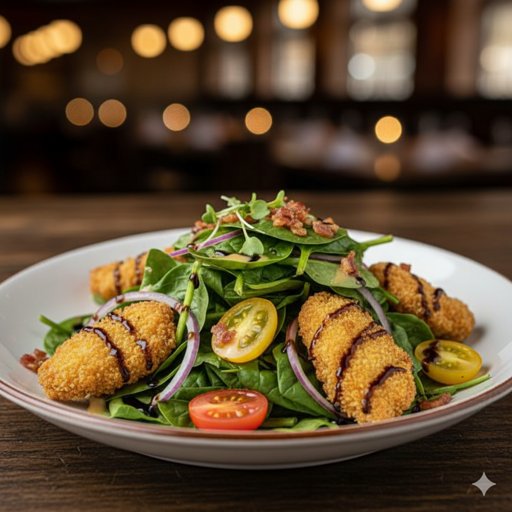 Spinach and Oyster Salad.