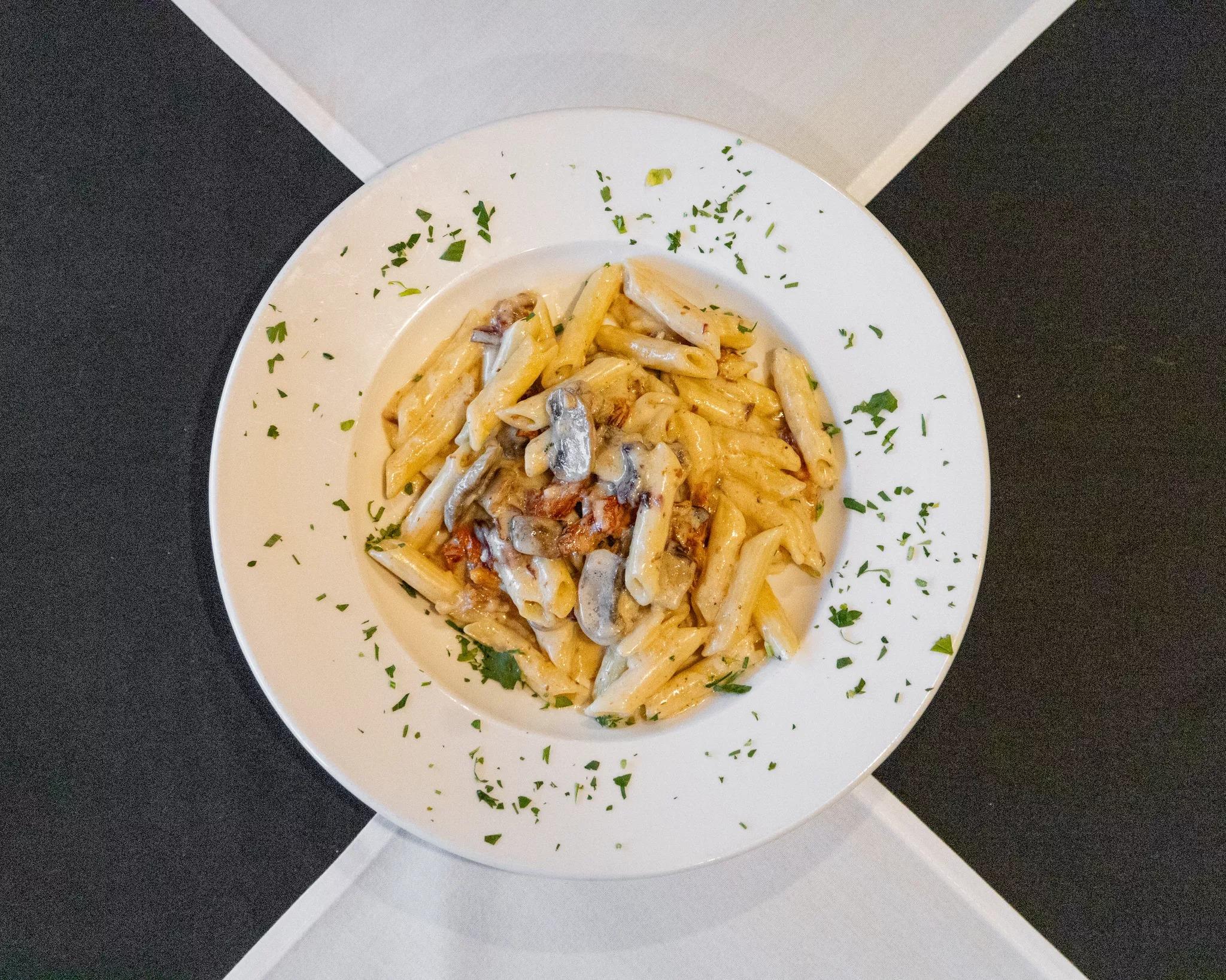 Penne Carbonara.