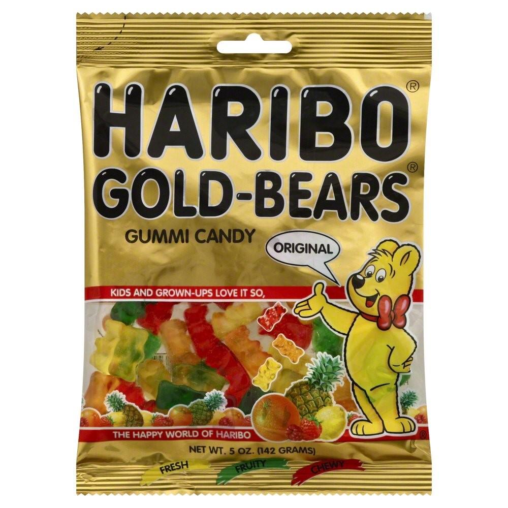 Haribo Gummi Candy Gummi Bears Original Assortment 5oz Bag 12/Carton.