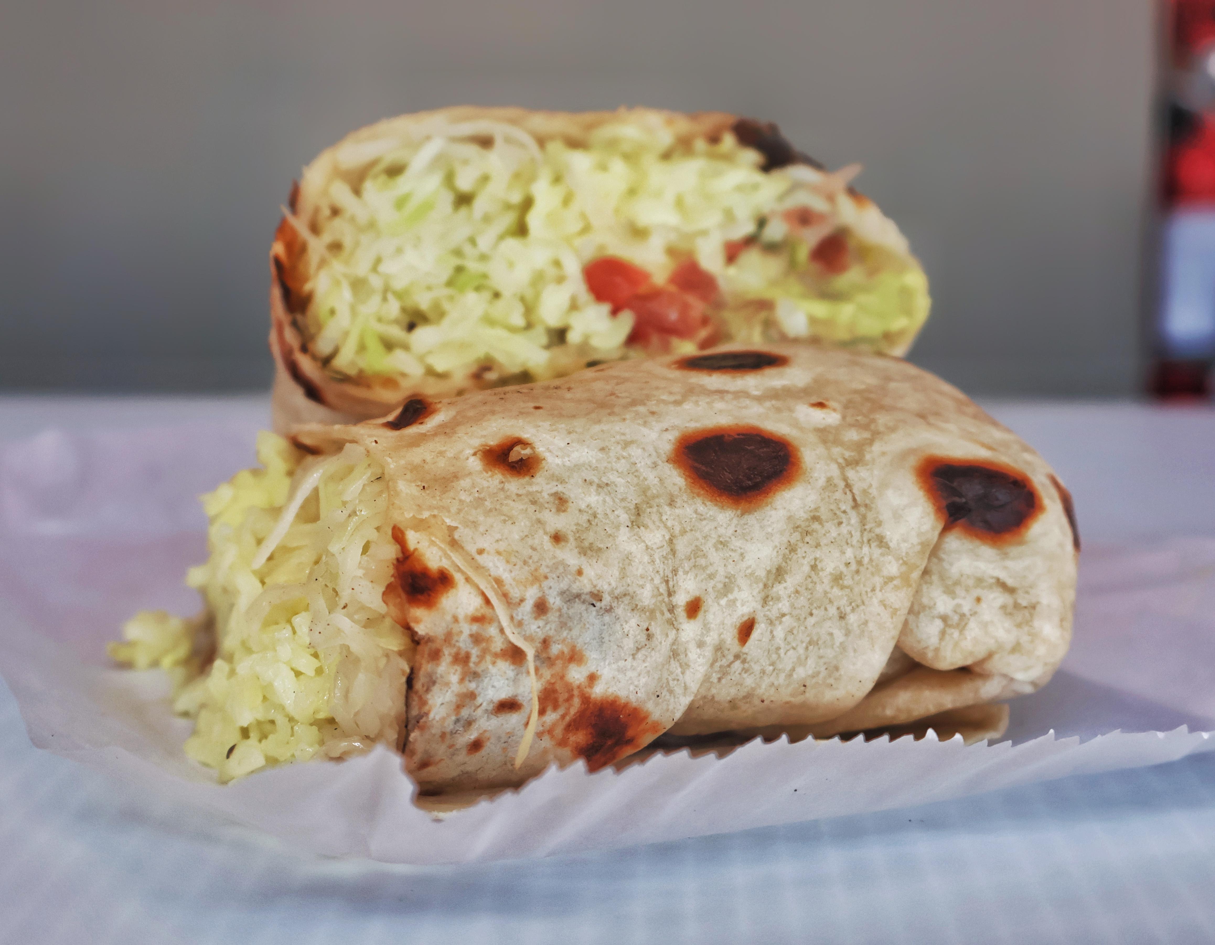 Large VEGGIE BURRITO.