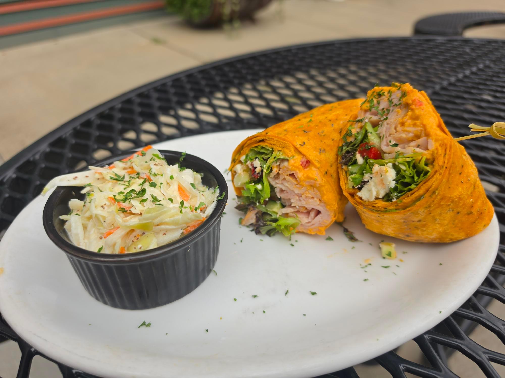Mediterranean Smoked Turkey Wrap.